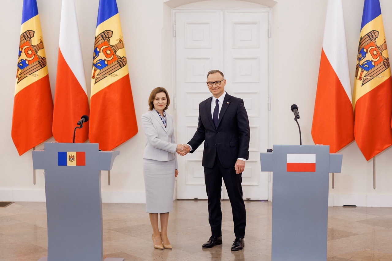 Maia Sandu, la Varșovia: „R. Moldova este mândră să fie alături de Polonia în angajamentul pentru o Europă mai sigură”