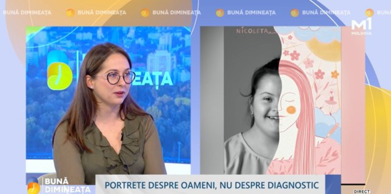 Down syndrome portraits displayed across Chisinau 