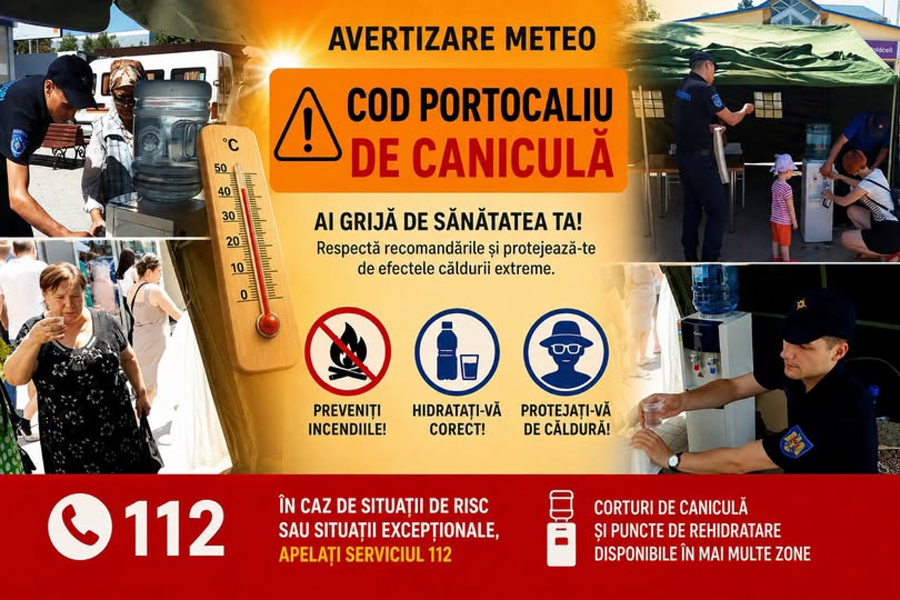 R. Moldova, sub arșiță: Autoritățile vor instala corturi de sprijin pentru populație în mai multe localități
