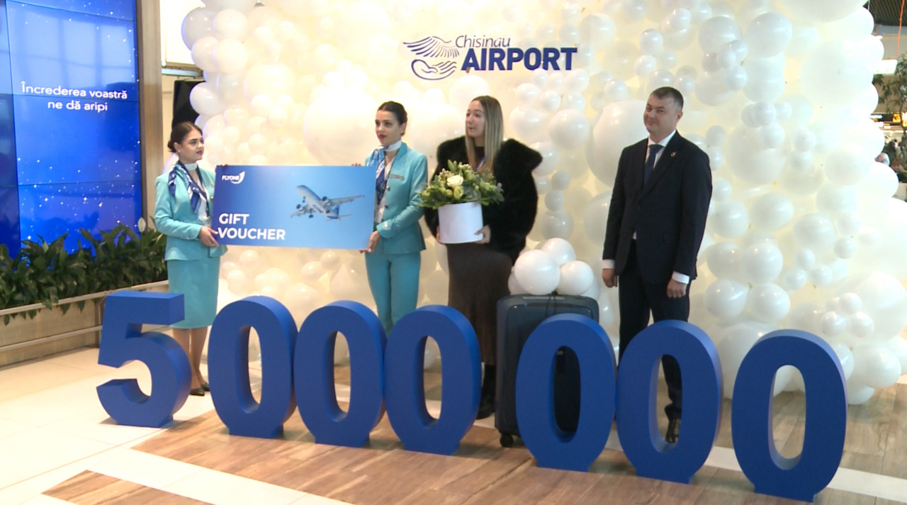 Chisinau Airport greets its five-millionth passenger with music