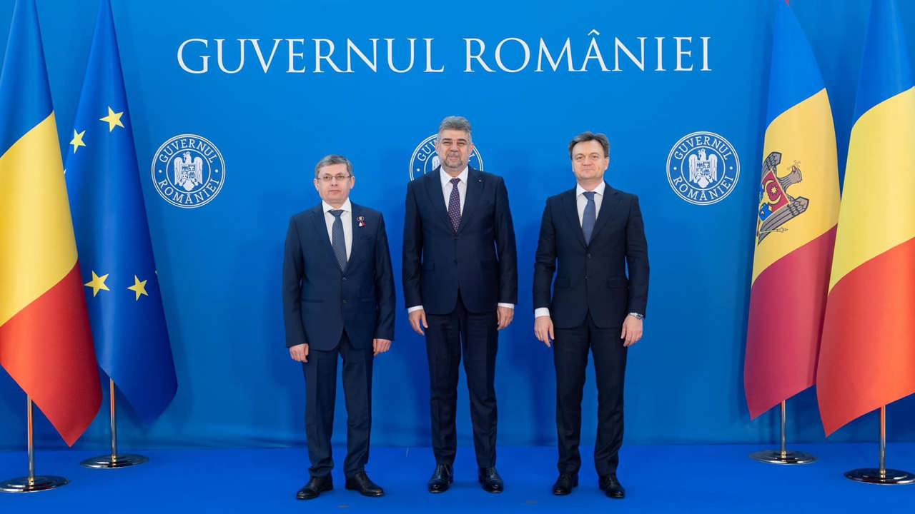 „Vom reuși să construim o economie puternică împreună”. Igor Grosu și Dorin Recean, întrevedere cu premierul României, Marcel Ciolacu
