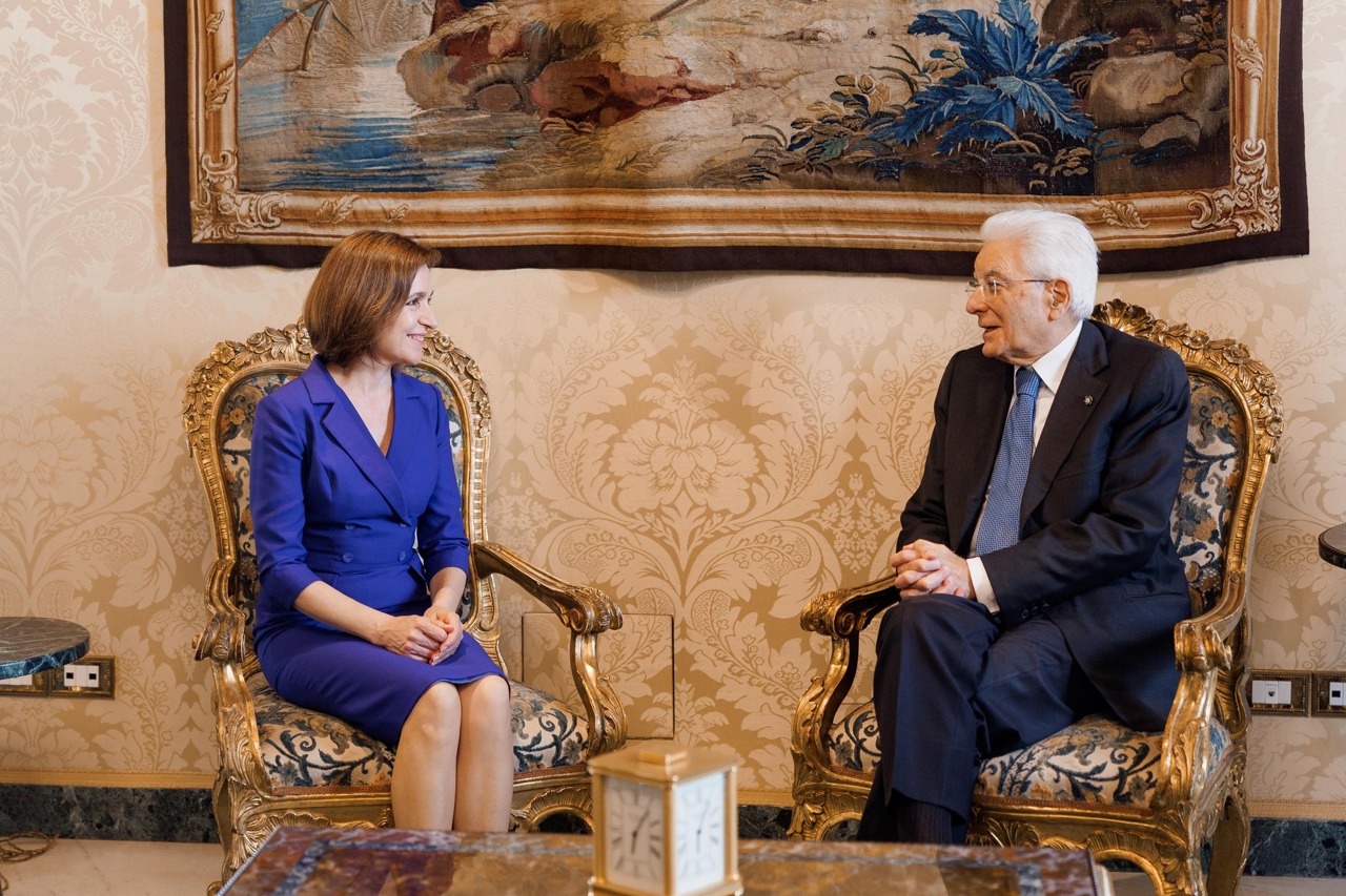 Maia Sandu, la Roma: Italia susține parcursul european al Republicii Moldova