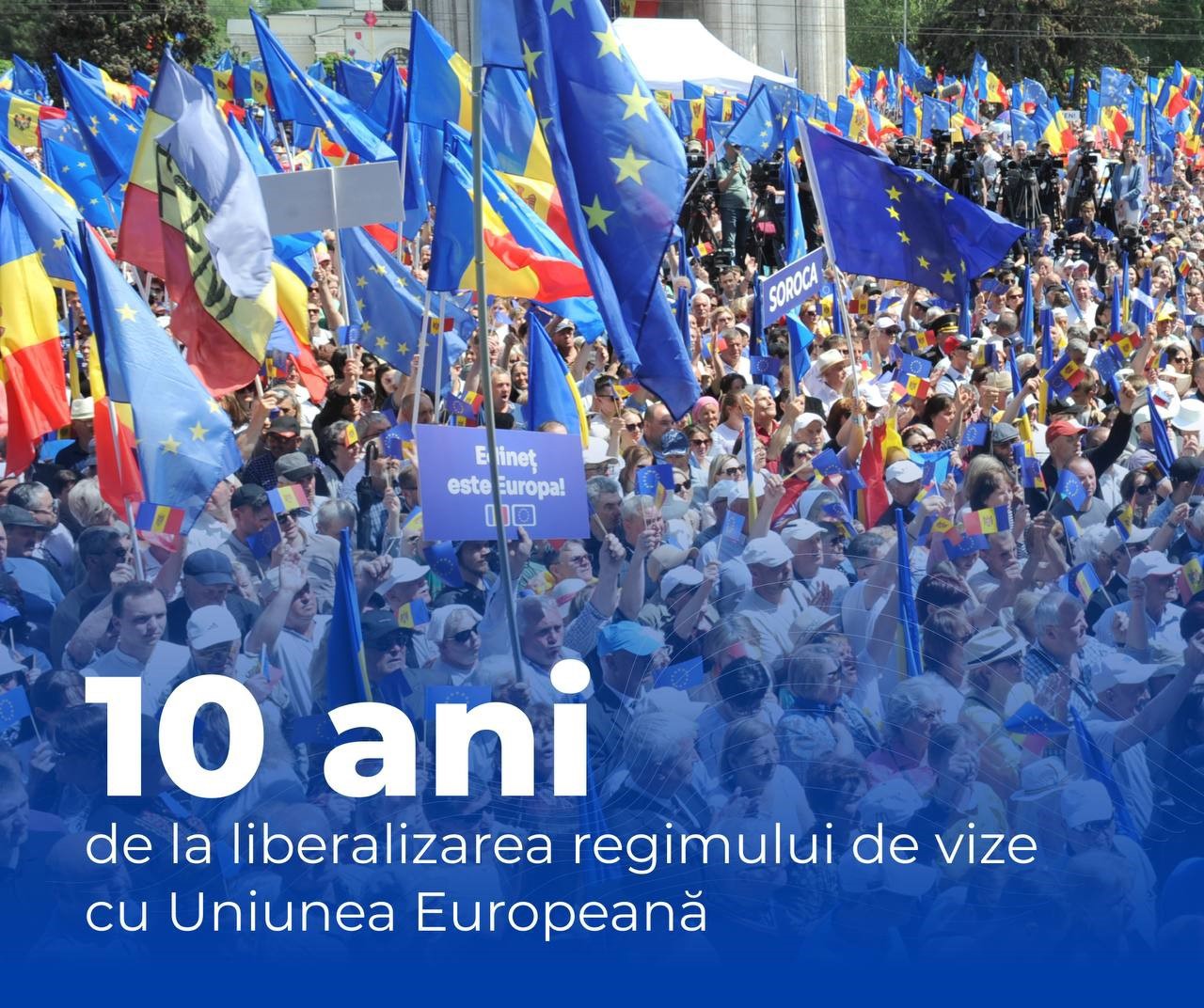 The Republic of Moldova marks 10 years of visa regime liberalization with the EU. Maia Sandu: "Moldovans are Europeans and deserve to live freely, to travel where they want"