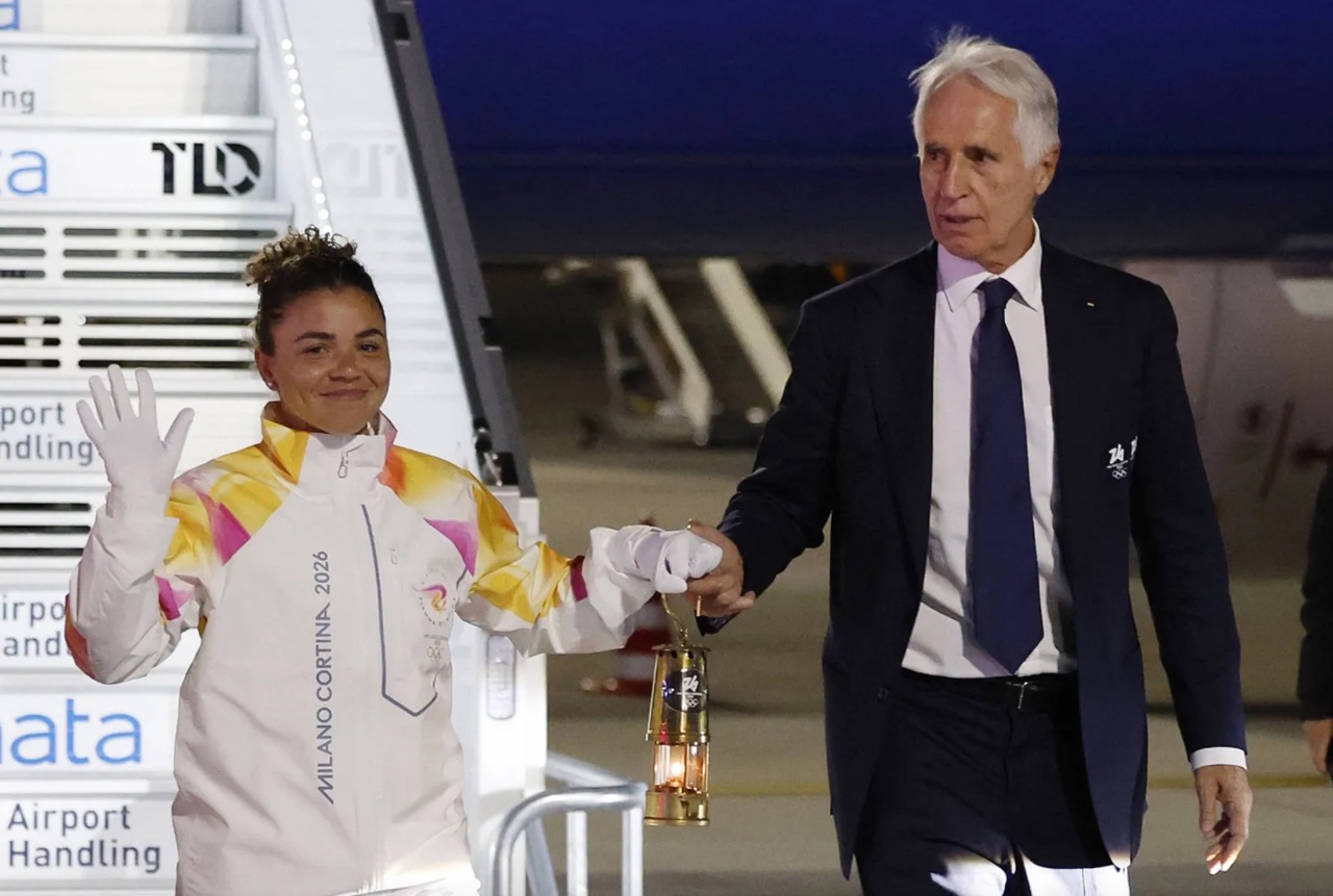 Flacăra olimpică a ajuns în Italia