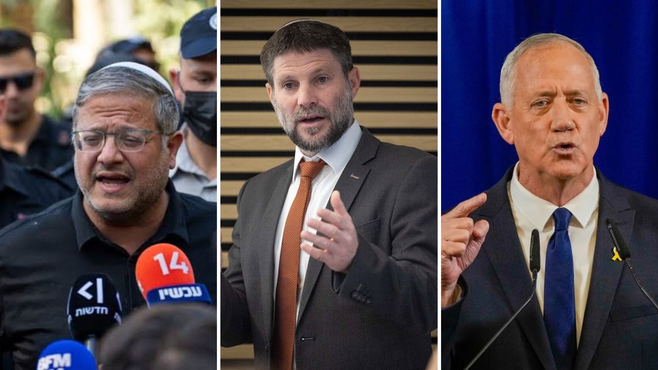 colaj TRM /Ben Gvir, Bezalel Smotrich, Benny Gantz