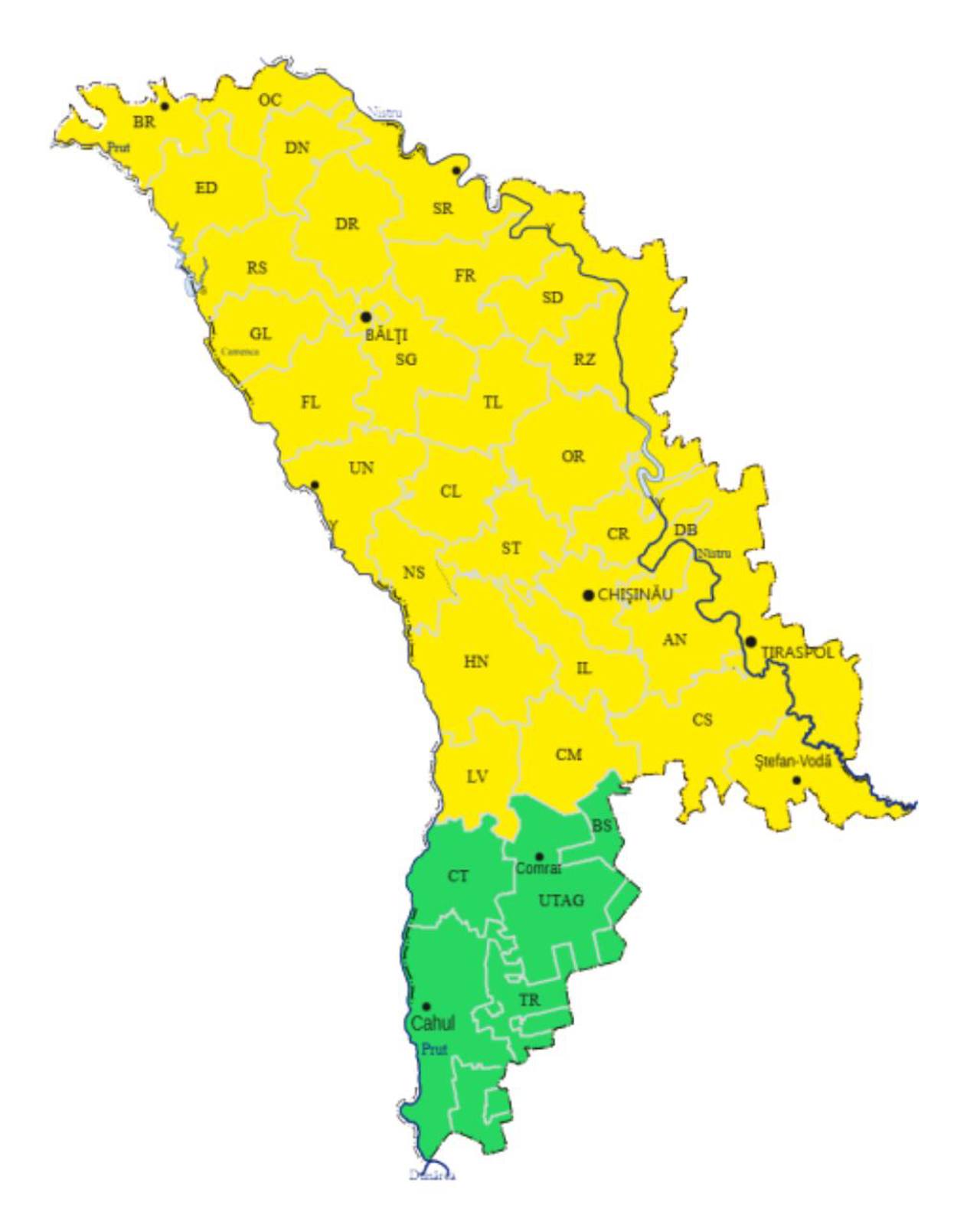 Непогода в Молдове: объявлен желтый уровень опасности из-за сильного ветра