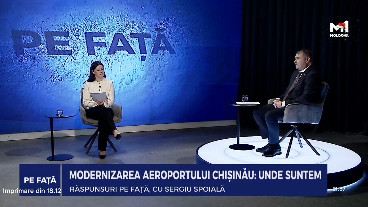 PE FAȚĂ cu Sergiu Spoială, administratorul Aeroportului Internațional „Eugen Doga” - Chișinău // 22.12.2025