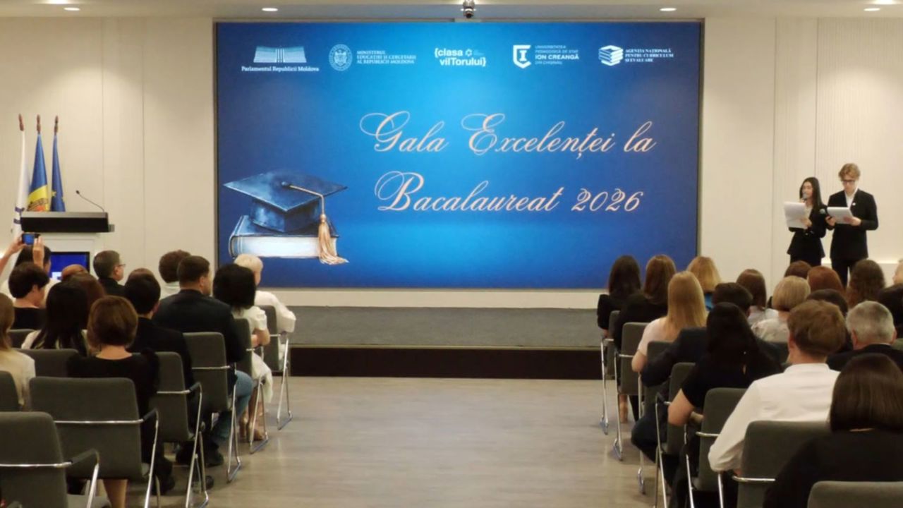 LISTĂ | „Gala Excelenței la Bacalaureat 2026”: 114 elevi cu media 10, premiați la Chișinău