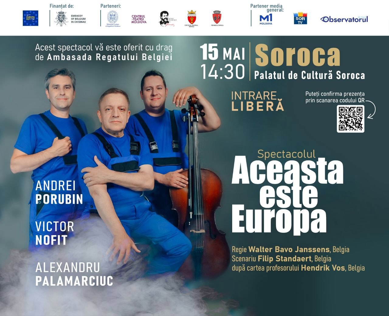 Povestea Uniunii Europene, spusă pe scenă: Eveniment cultural la Palatul de Cultură din Soroca