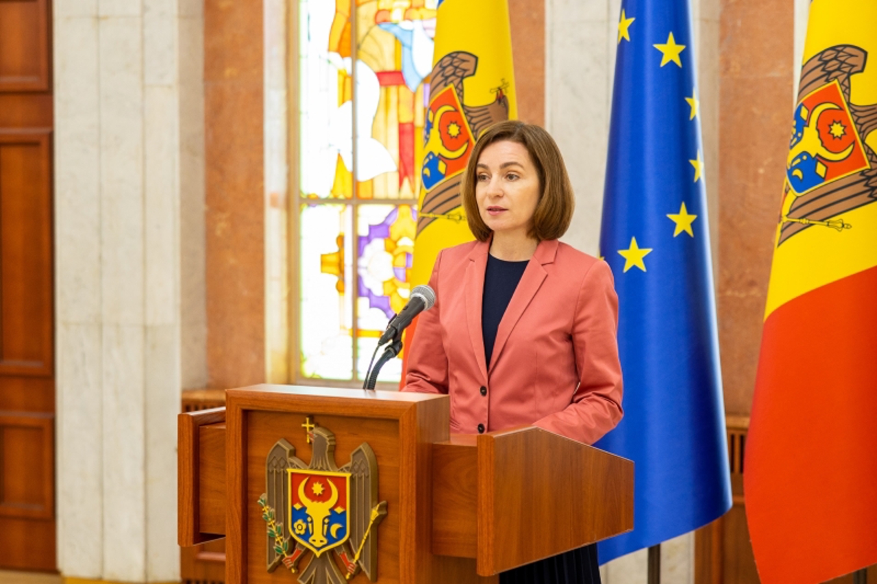 Președinta Maia Sandu a salutat decizia Uniunii Europene de a sancționa persoanele care destabilizează situația în Republica Moldova