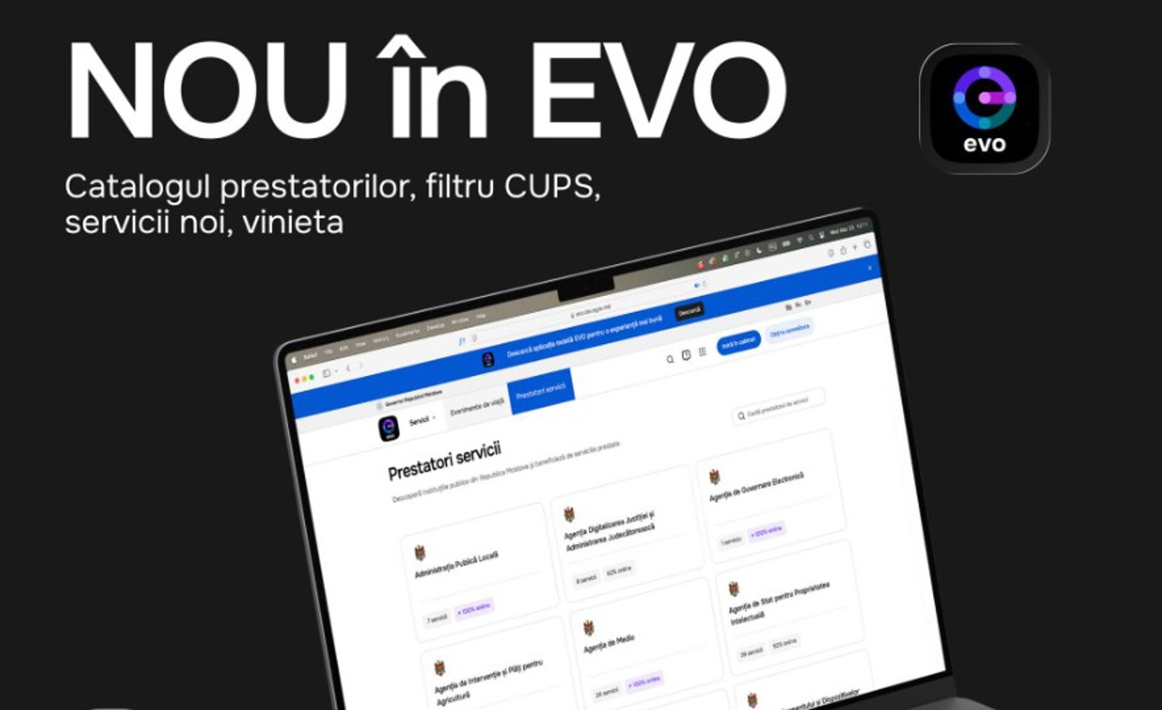 Funcționalități noi pe EVO: Vinieta și catalogul prestatorilor 