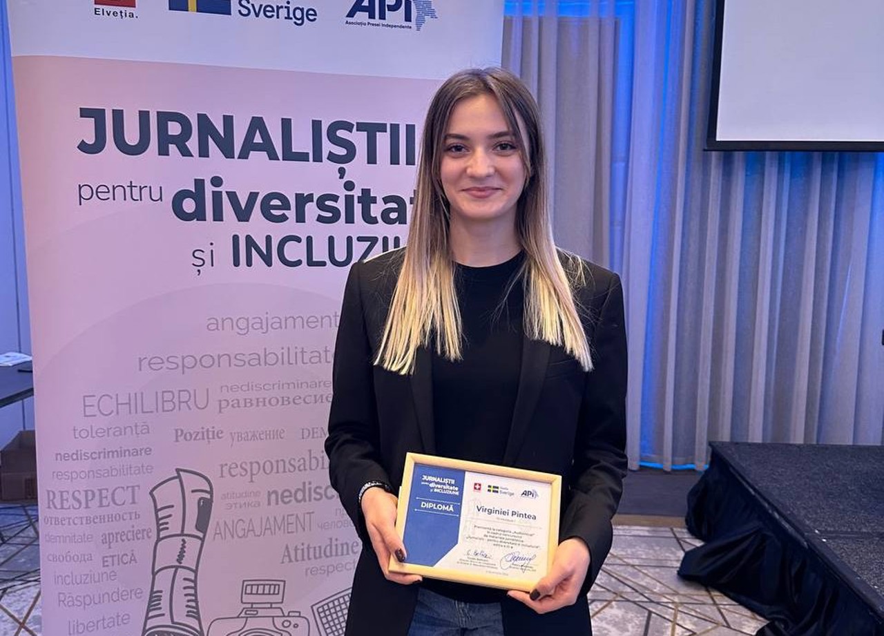 Moldova 1 TV journalist Virginia Pintea, awarded for promoting diversity and inclusion