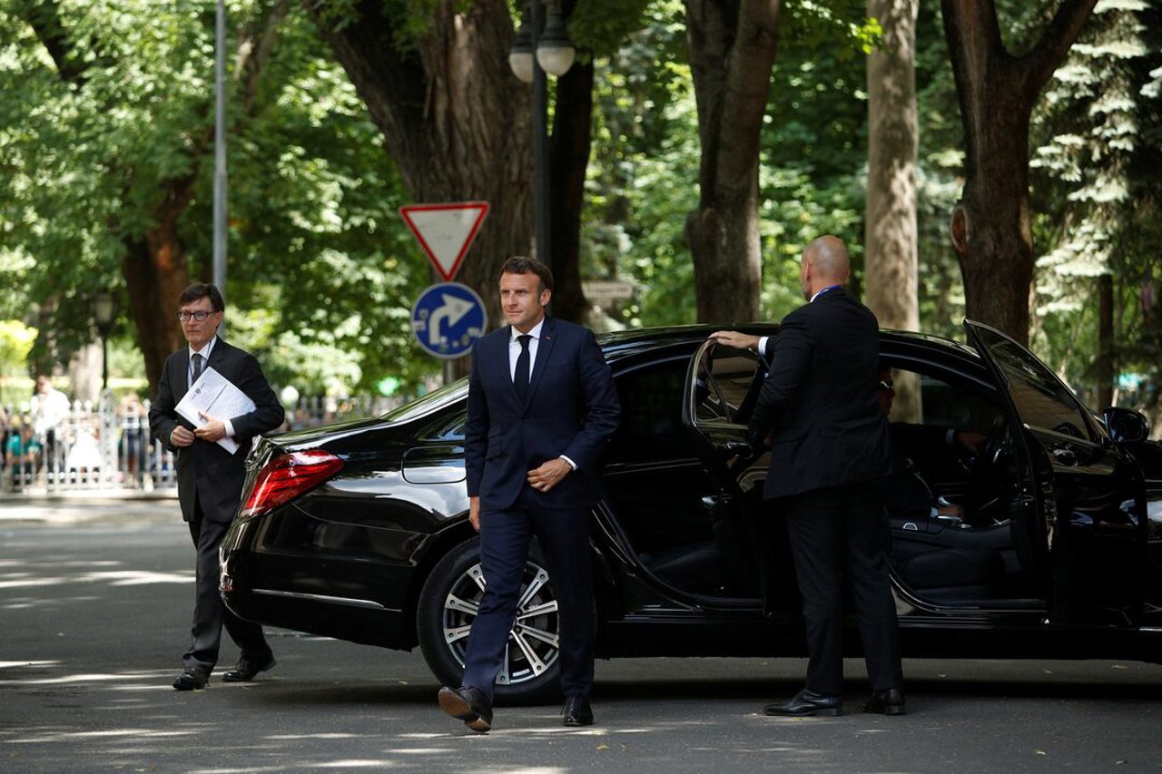 Reuters / Președintele Franței, Emmanuel Macron, la Chișinău, 15 iunie 2022