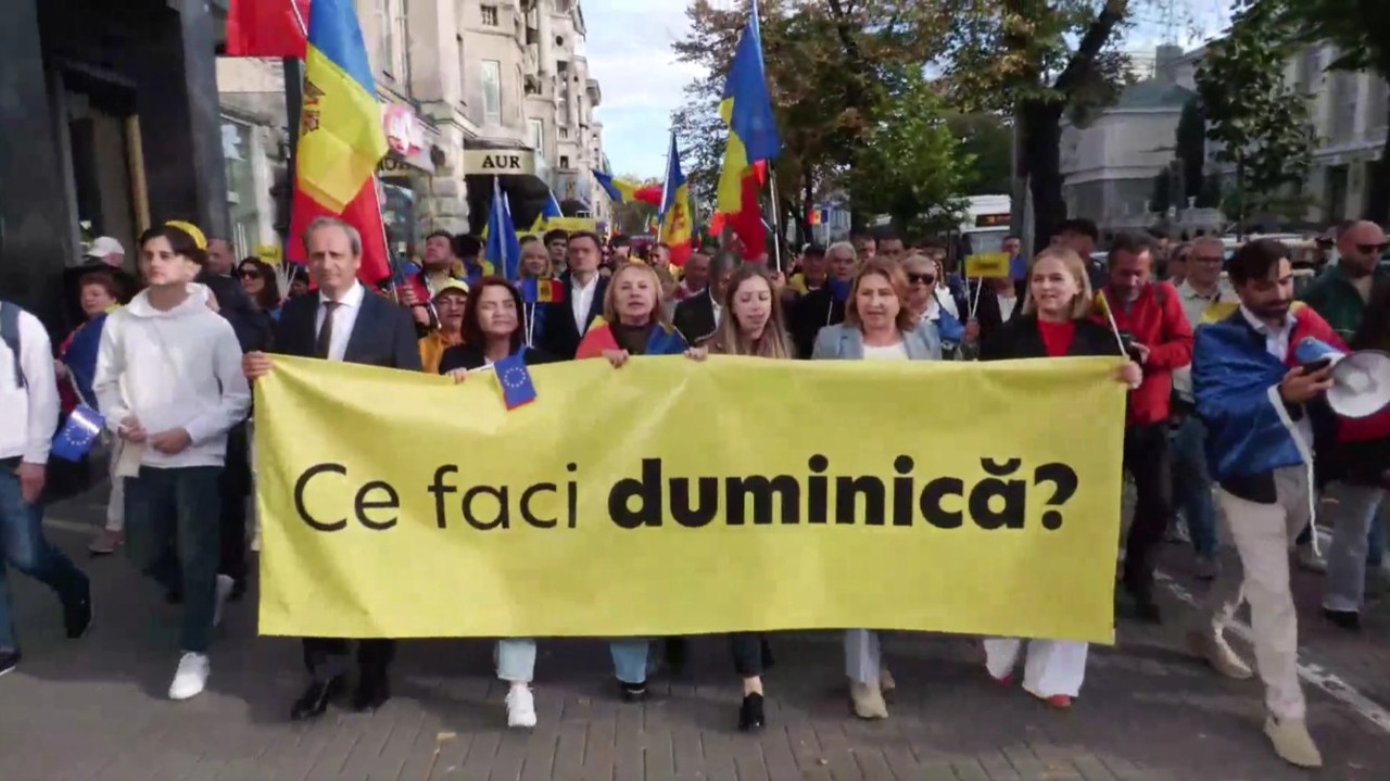 "What are you doing on Sunday?": PAS organized a march ahead of the parliamentary elections. Igor Grosu: "On September 28, we all go to vote!"