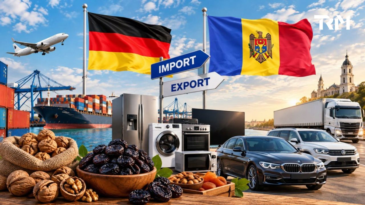Comerțul dintre R. Moldova și Germania, în scădere: Exporturile au coborât cu aproape 40% față de 2022, dar „este o piață cu un potențial enorm”