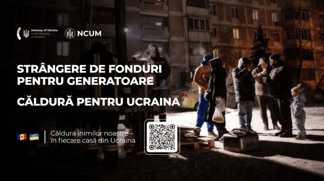 Strângere de fonduri pentru a cumpăra generatoare Ucrainei. În prima zi s-au colectat 64 de mii de lei 