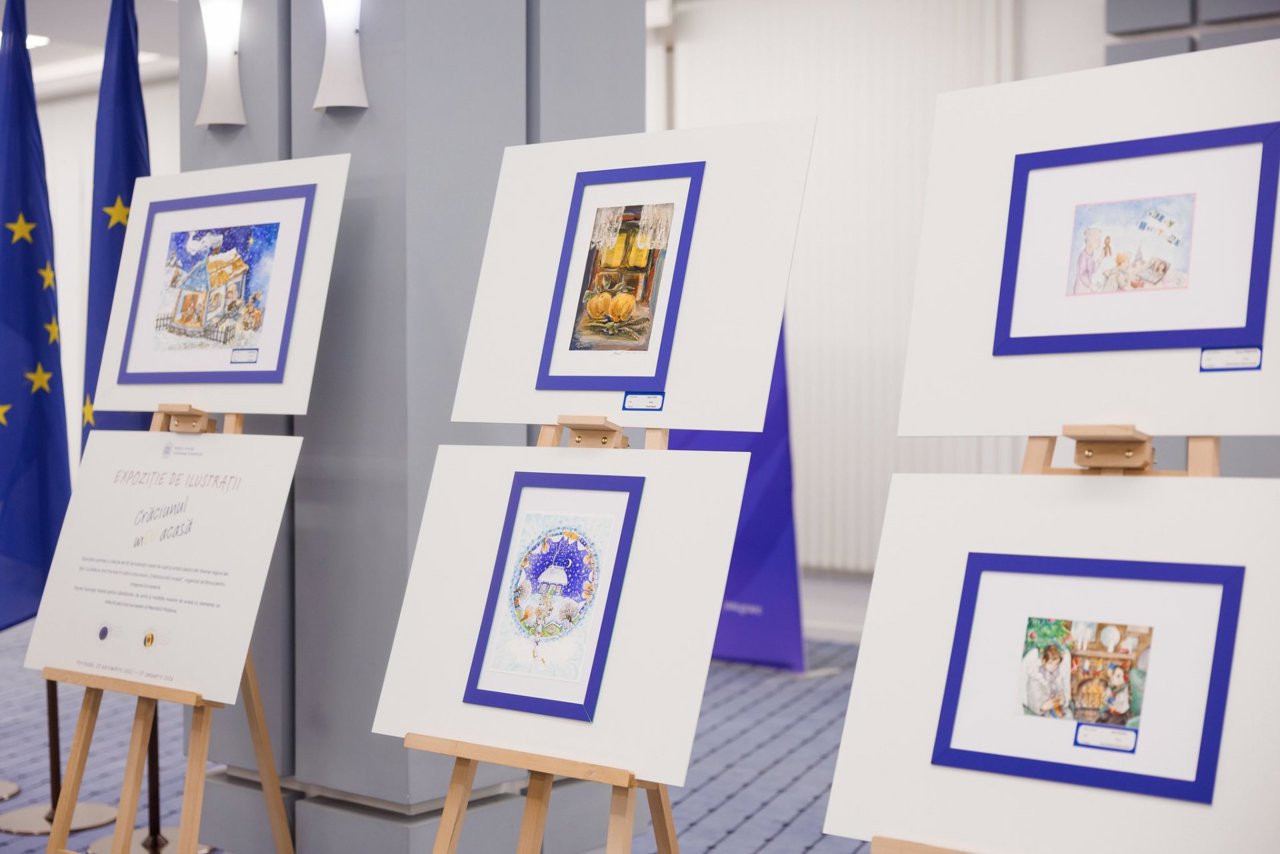 „Crăciunul mEU acasă”: Cea mai reușită ilustrație va ajunge la partenerii europeni ai Republicii Moldova