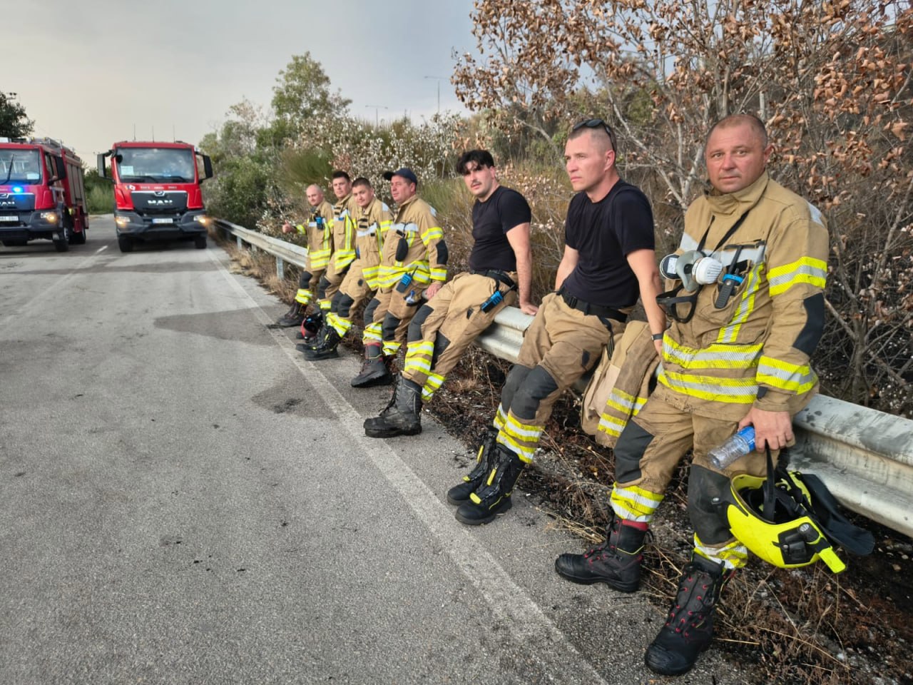 O nouă luptă a pompierilor moldoveni, în Grecia: Intervenție de cinci ore lângă Thessaloniki