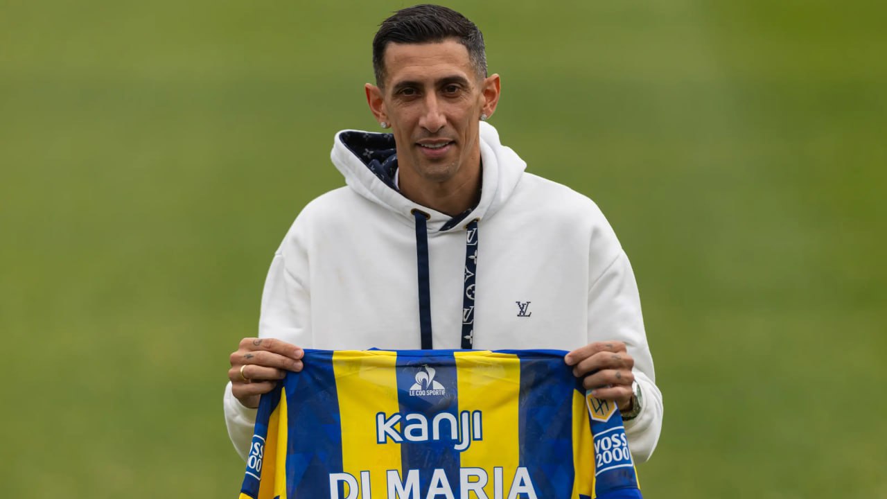 Ángel Di María, campion mondial cu Argentina, a fost prezentat oficial la Rosario Central, clubul la care a debutat în fotbalul profesionist