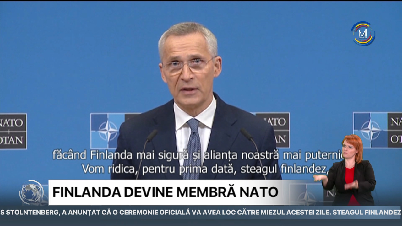 Știri (13:00) cu Cristina Stamatin, din 4 aprilie 2023 / Finlanda a devenit cel de-al 31-lea membru al NATO 