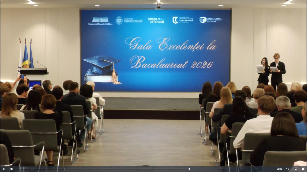 „Gala Excelenței la Bacalaureat 2026”: 114 elevi cu media 10, premiați la Chișinău