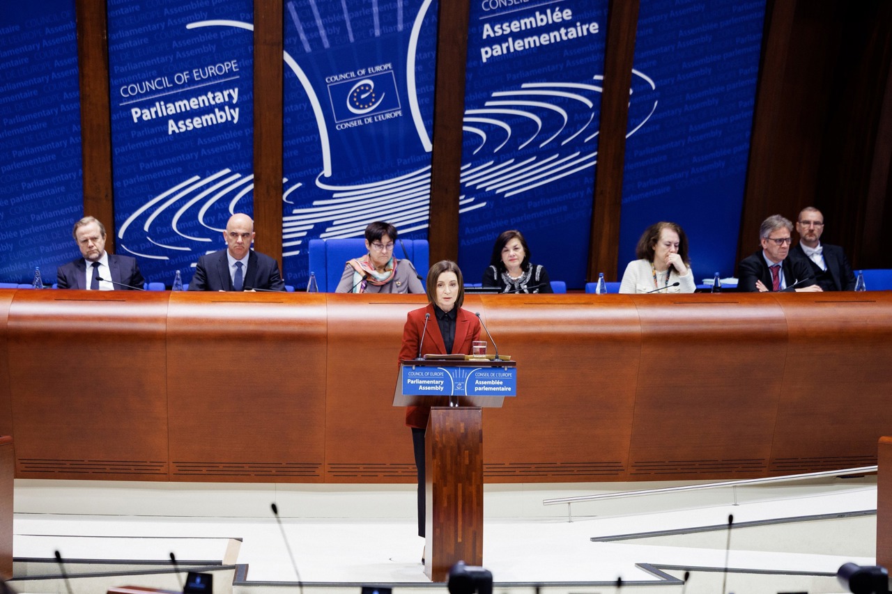 В Страсбурге Майя Санду заявила о «двух войнах», с которыми сталкивается Европа