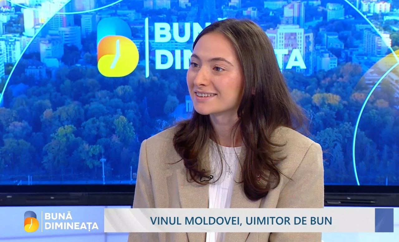 Captură video: Mona-Lisa Ursu în platoul Moldova 1, emisiunea „Bună dimineața”, ediția din 22.05.2026