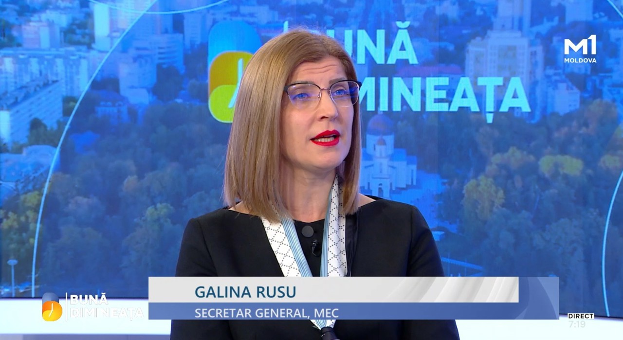 captură video: Galina Rusu, în platoul Moldova 1, emisiunea „Bună dimineața” ediția din 25.05.2026