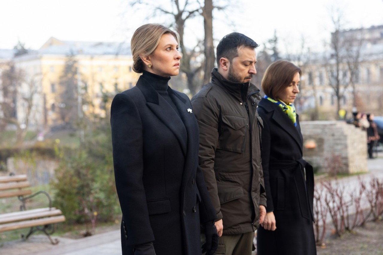 Maia Sandu, Volodimir și Olena Zelenski au adus omagiu victimelor Revoluției Demnității, la Kiev