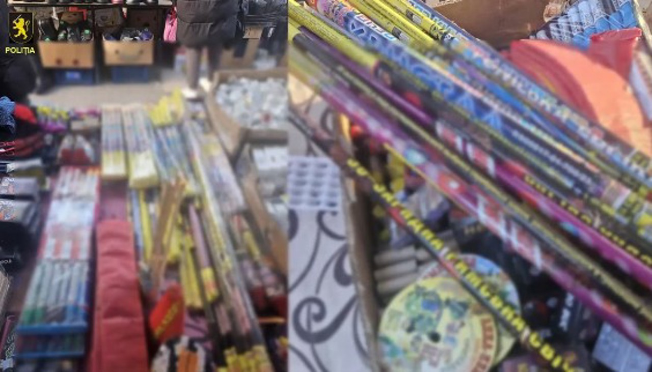 Comerț ilegal cu artificii și petarde în capitală. Marfă de 450 de mii de lei, confiscată 