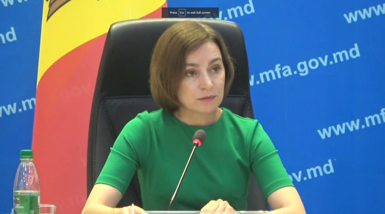 Maia Sandu warns of Russian security threat to Moldova, calls for EU accession