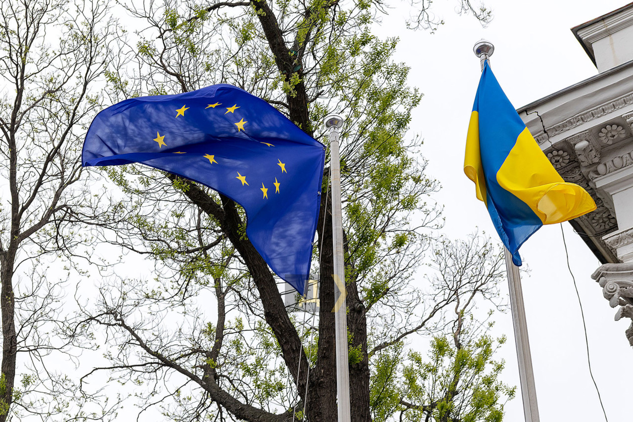 „Odesa a fost întotdeauna europeană”: Drapelul UE, arborat la primăria orașului, de Ziua Europei