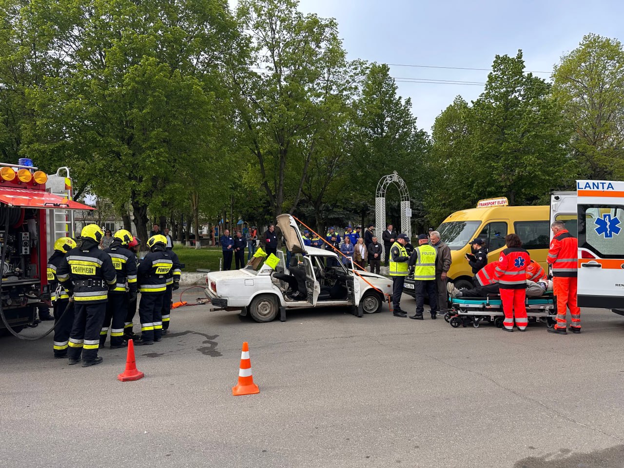 Exercițiu de amploare la Șoldănești: Autoritățile au testat capacitatea de intervenție în cazul unui cutremur major