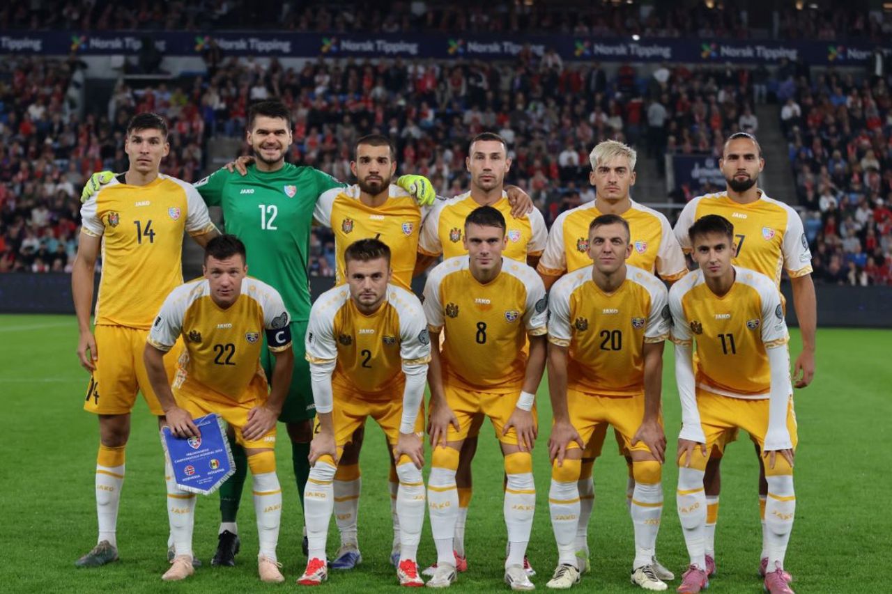 Echipa națională de fotbal a Republicii Moldova a coborât cu două trepte în clasamentul FIFA