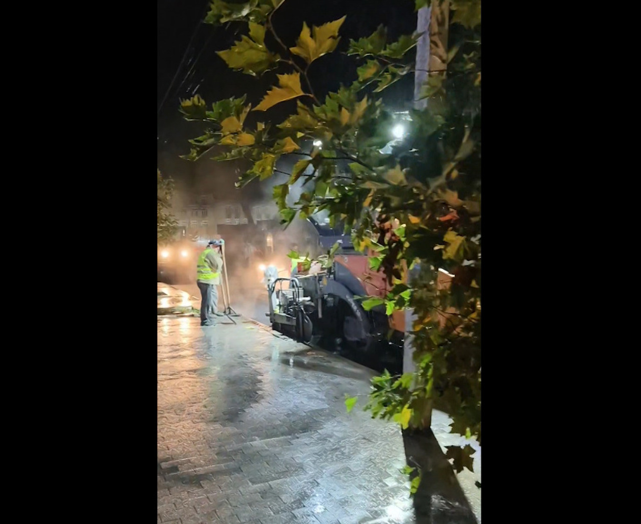 Asfalt turnat pe ploaie, apoi scos cu lopata, la Bălți. Inspectoratul pentru Supraveghere Tehnică s-a autosesizat