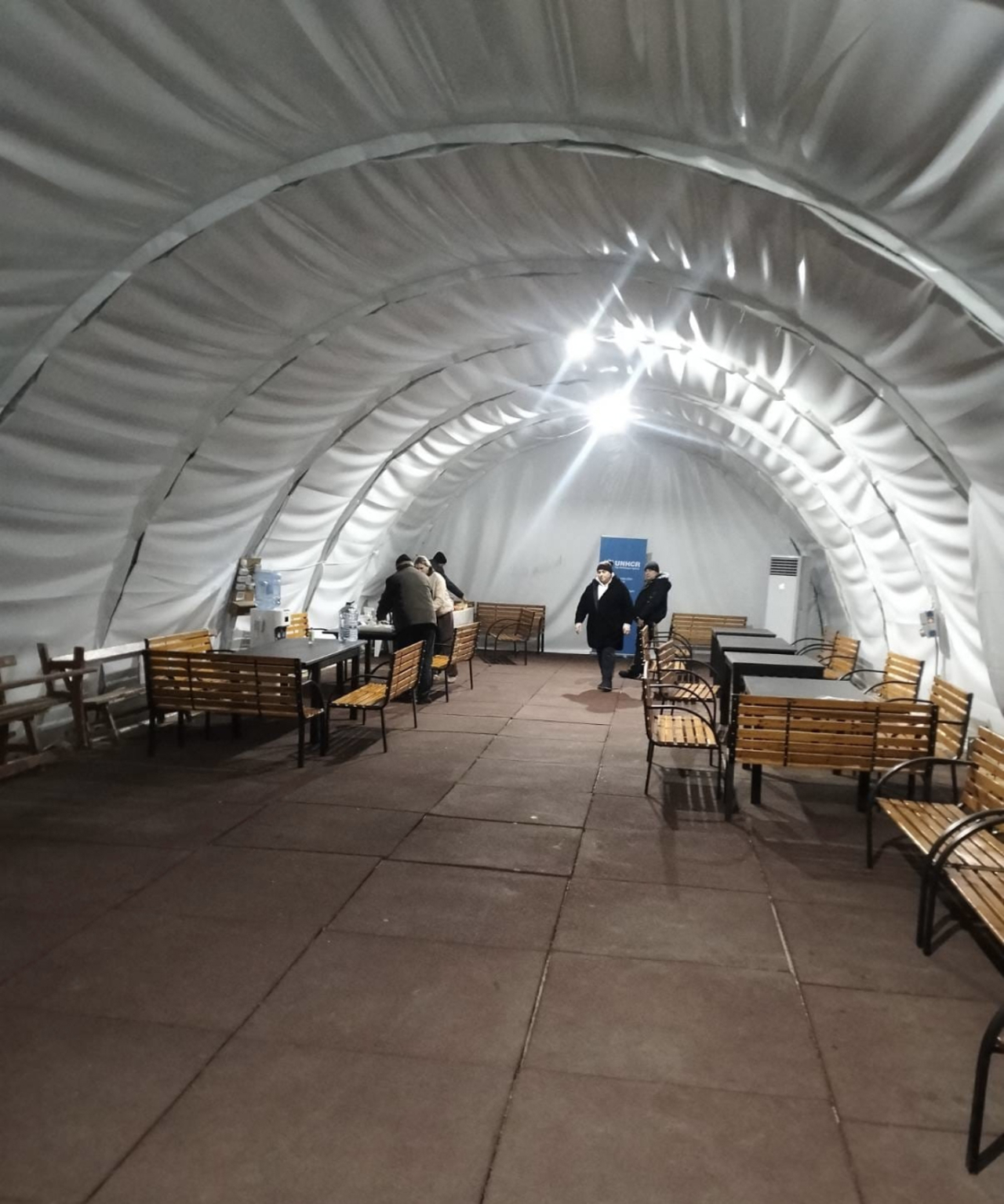 Mobile camp set up in Palanca for Ukrainians stranded in Moldova after border attacks