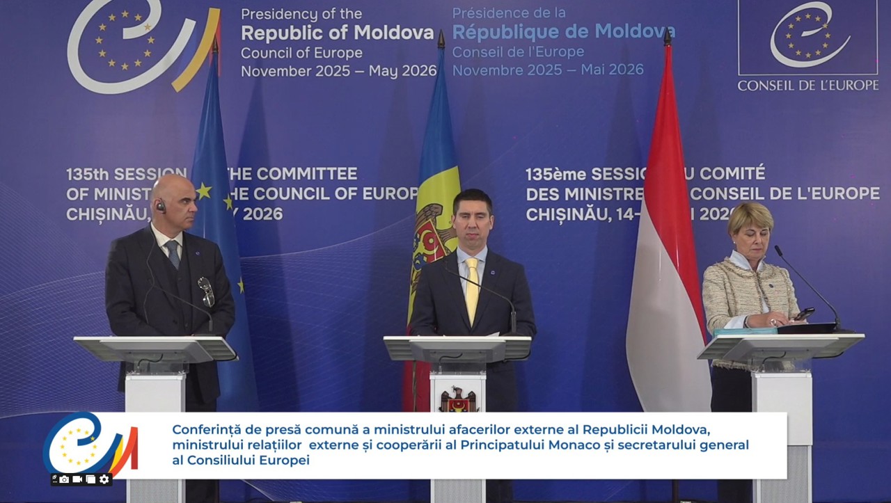 R. Moldova predă președinția Comitetului de Miniștri al CoE Principatului Monaco: „Am demonstrat maturitate democratică și angajamentul ferm față de valorile europene”