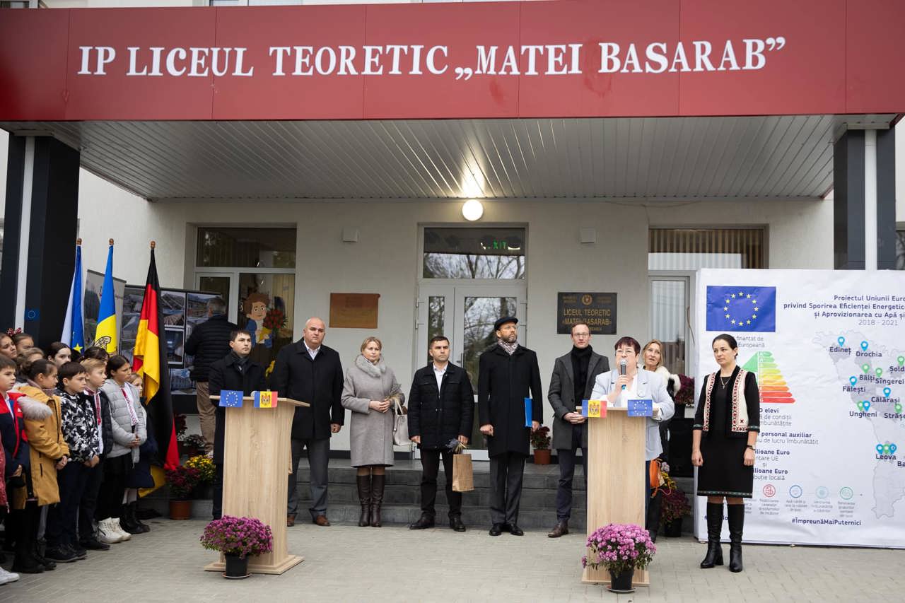 Liceul „Matei Basarab” din orașul Basarabeasca a fost reparat capital cu sprijinul Uniunii Europene