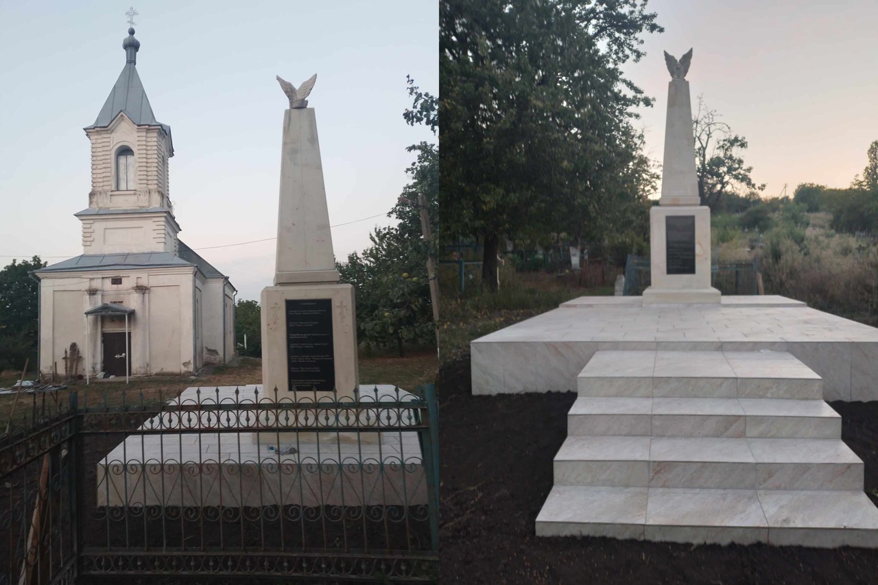 Orhei: Monumentul eroilor români edificat în satul Izvoare a fost sfințit în cadrul unui eveniment festiv