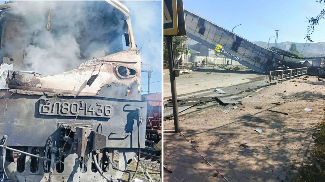 Două atacuri devastatoare în aceeași noapte: Tren cu pasageri lovit de ruși în Odesa, port rusesc atacat de drone ucrainene