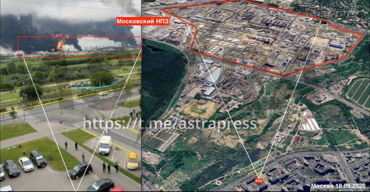 Atac masiv cu drone asupra Moscovei. O rafinărie de petrol și mai multe clădiri au fost avariate