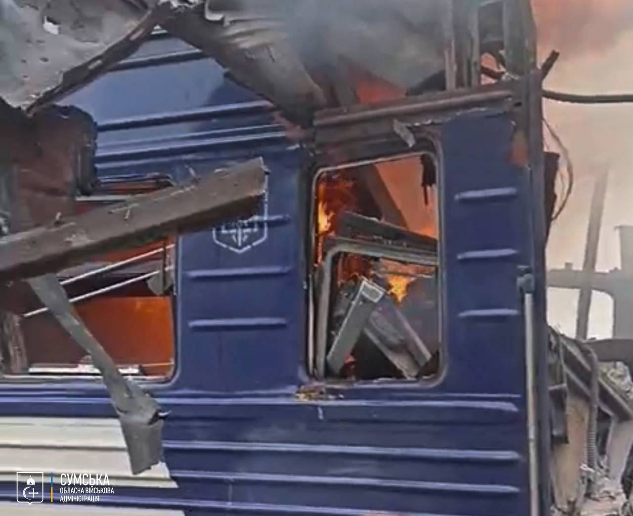 В результате атаки на вокзал в Сумской области пострадали восемь человек