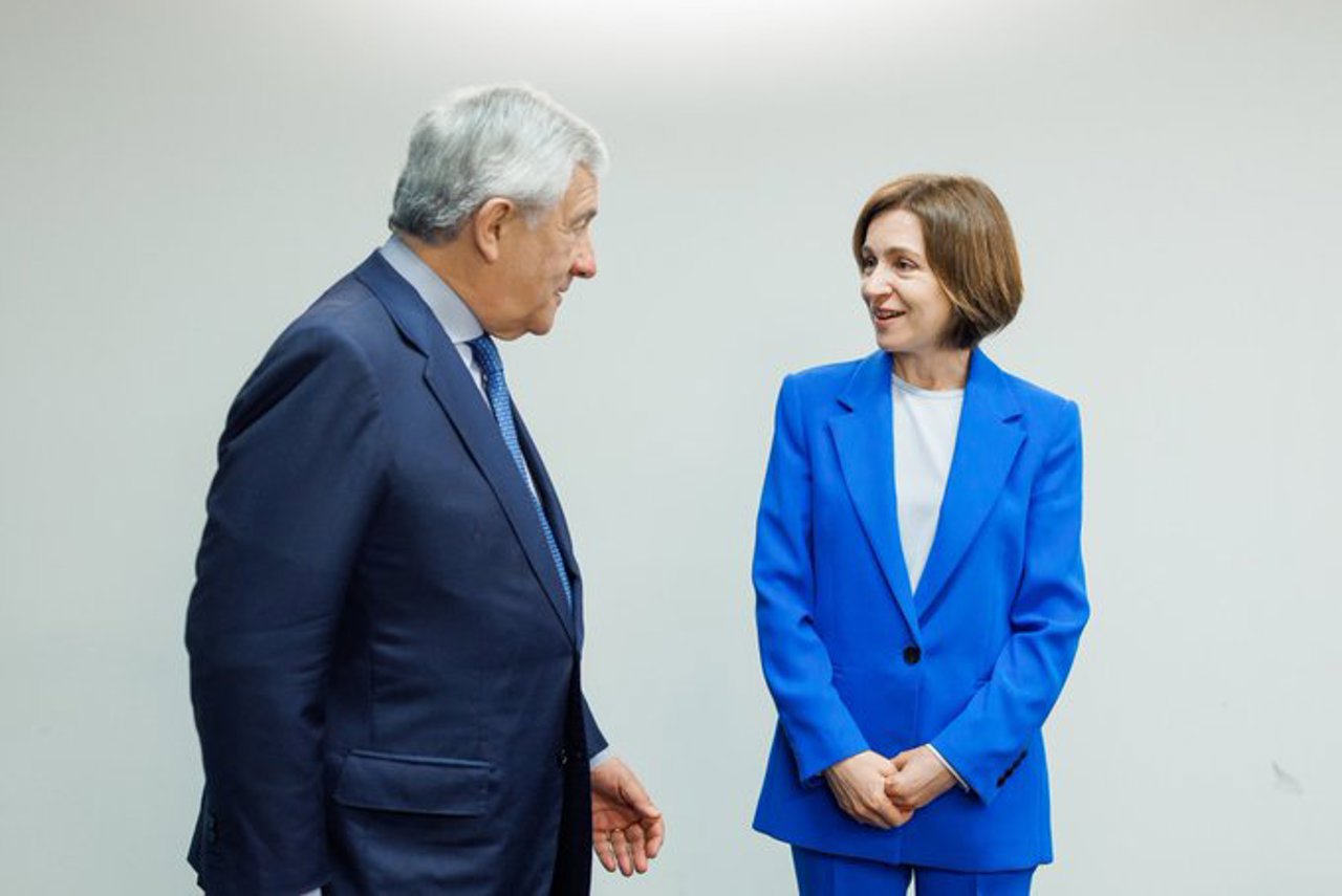Maia Sandu după întrevederea cu Antonio Tajani: Moldova apreciază sprijinul ferm al Italiei