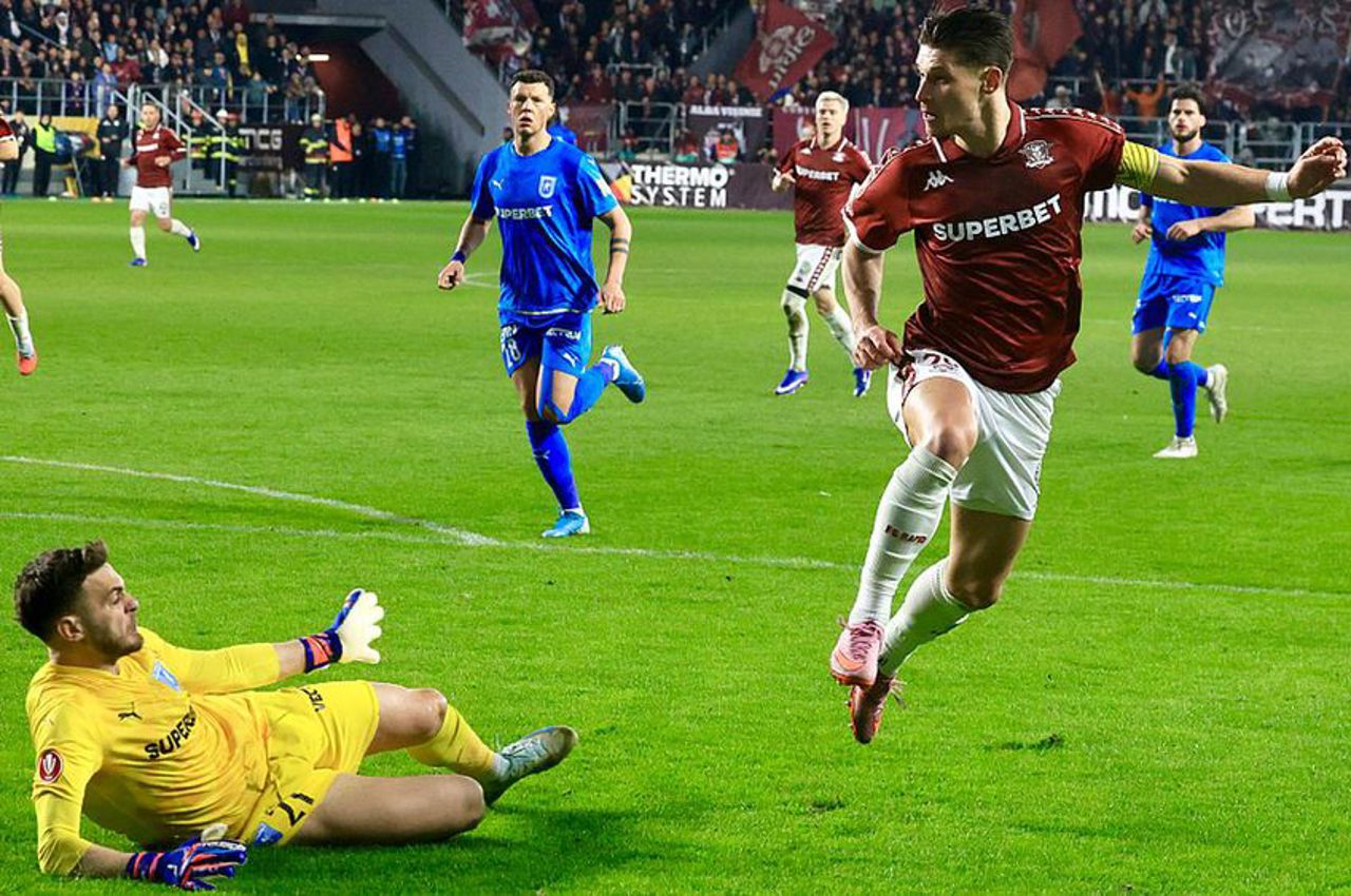 Rapid București și CS Universitatea Craiova au remizat în etapa a 30-a a Superligii românești de fotbal 