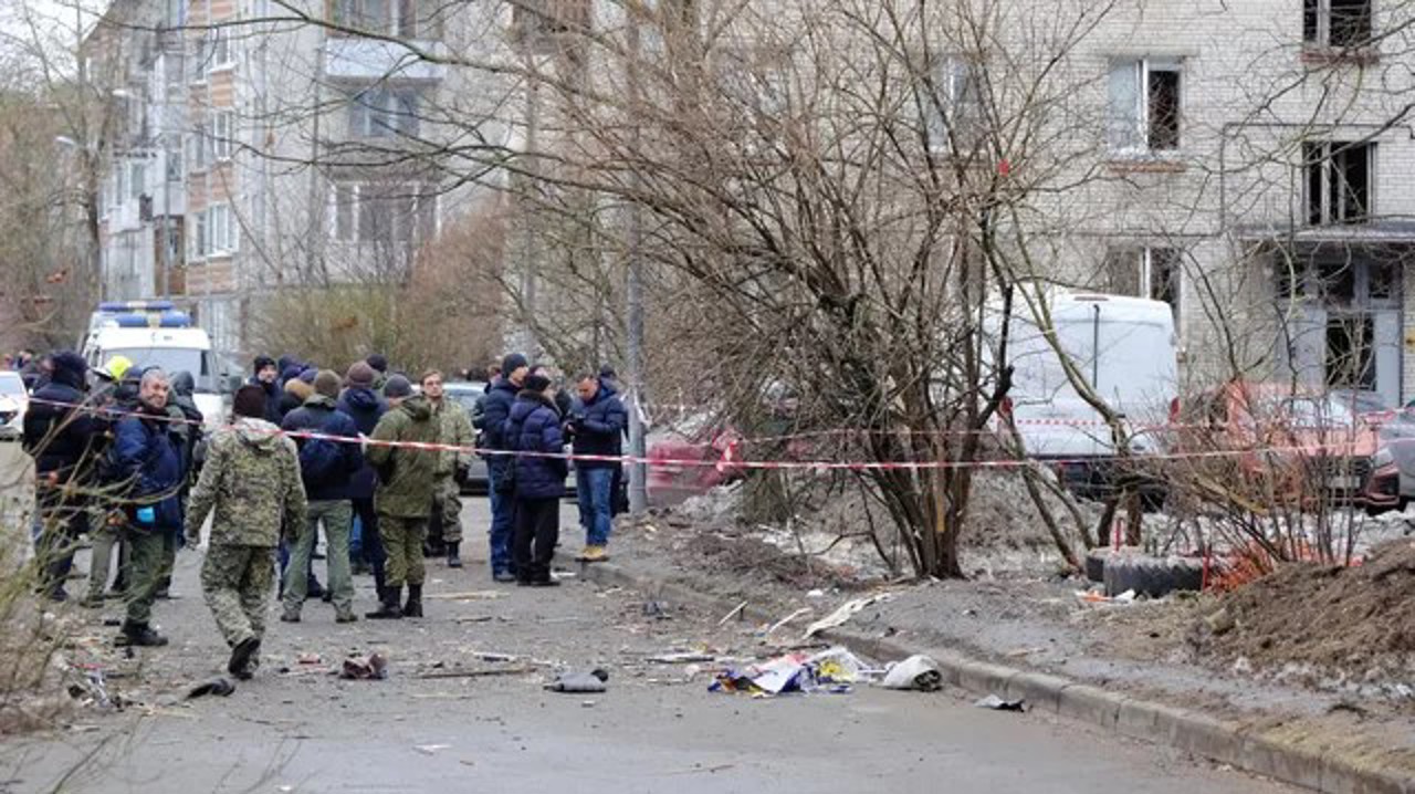 Powerful explosion rocks two apartment buildings in St Petersburg as ‘drone downed’ over city