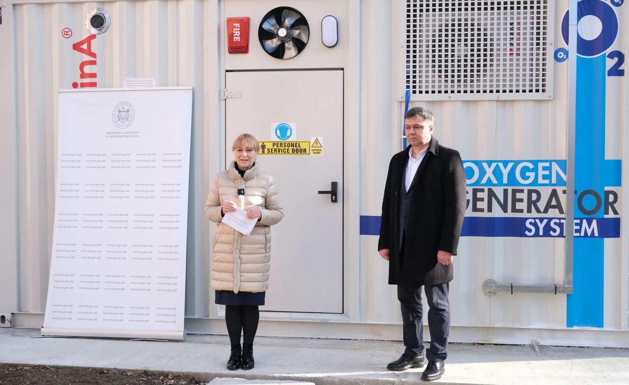 Stație de producere a oxigenului medical inaugurată la Spitalul Raional Cimișlia