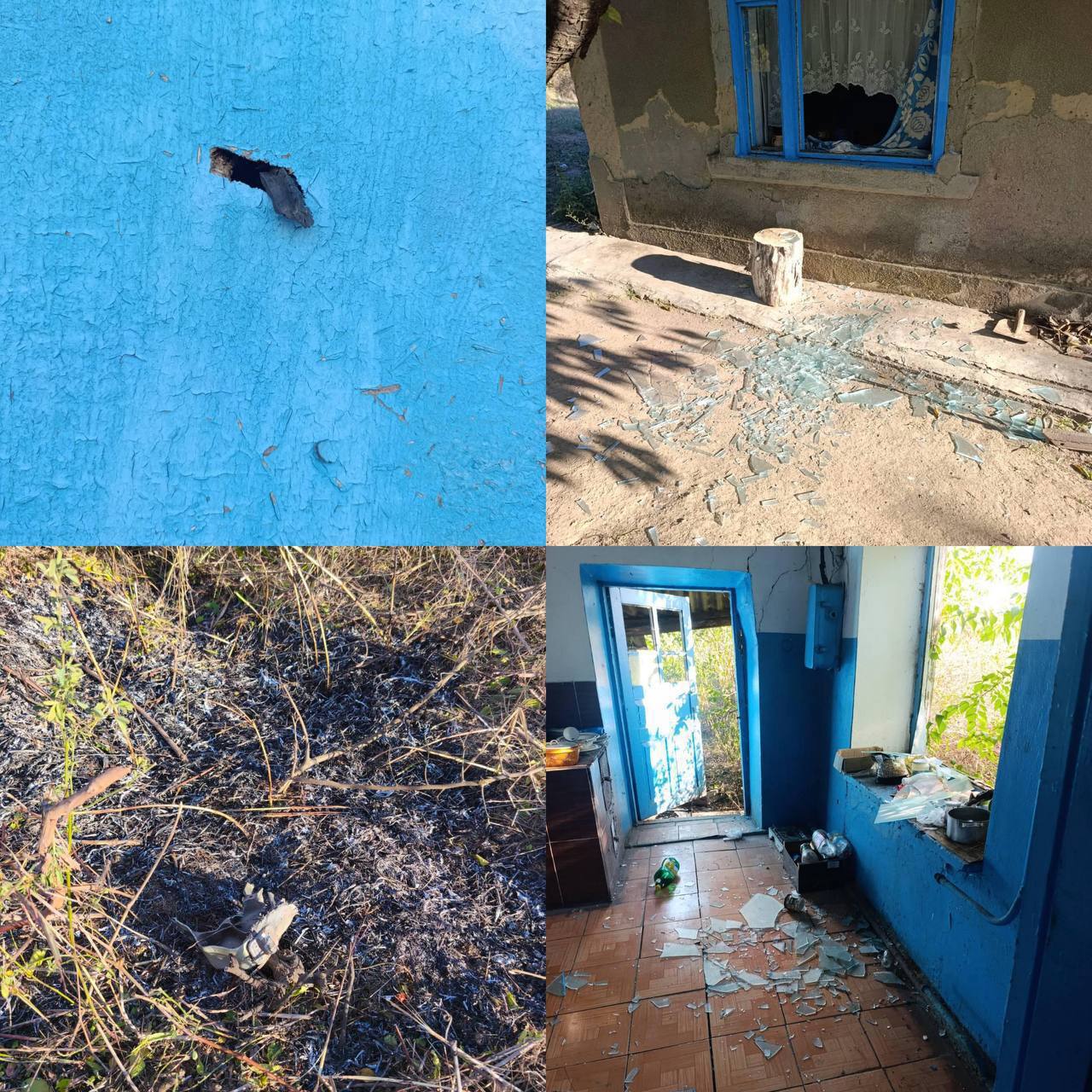 IGP / Fragmente de dronă depistate pe 3 octombrie, în apropierea localității Crocmaz, raionul Ștefan Vodă, în zona unei brigăzi agricole.