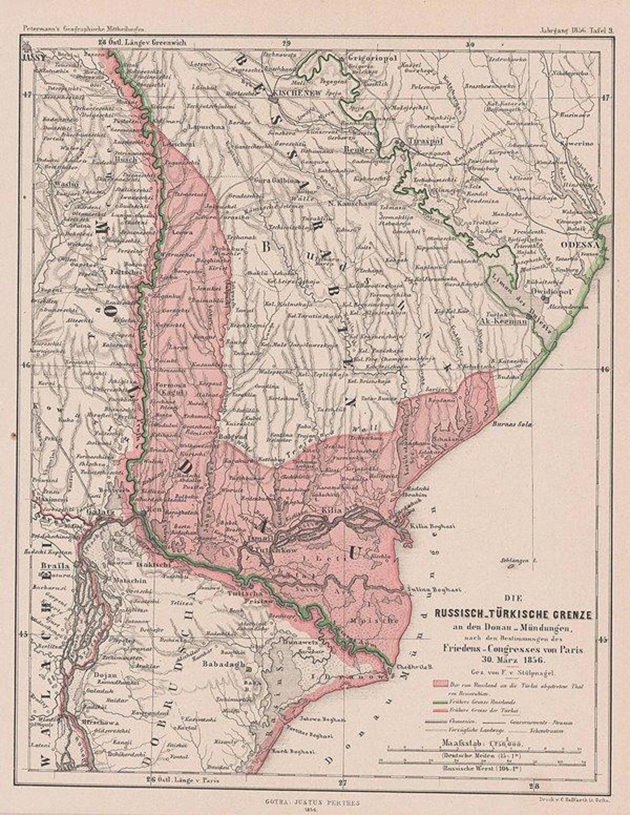 Gurile Dunării, teritoriul retrocedat de Rusia Moldovei după tratatul de la Paris din 1856