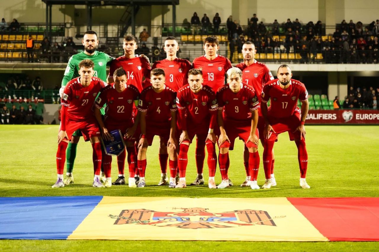 Echipa de fotbal a Republicii Moldova a cedat greu în fața Italiei 