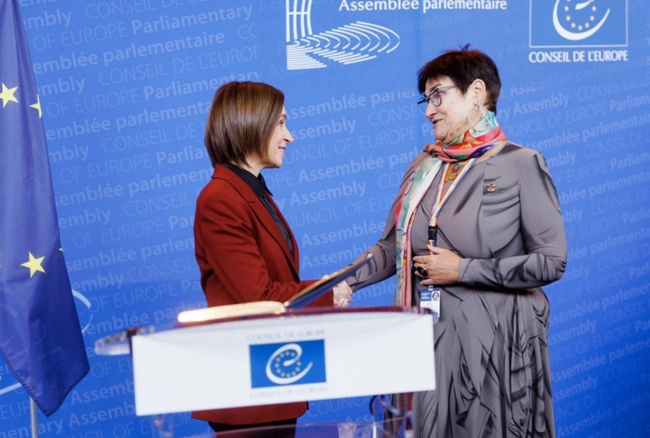 Maia Sandu a reiterat, la Strasbourg, angajamentul autorităților de la Chișinău de a reforma justiția